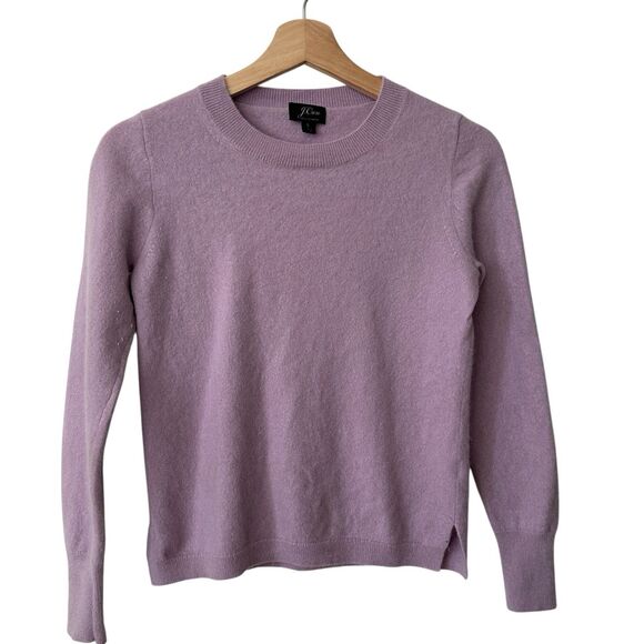J Crew Cashmere S Slim Fit Crewneck Lavender Purple Capsule Knit Sweater - Picture 1 of 11